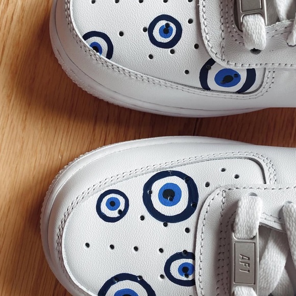 Women’s Air Force 1s Custom Evil Eye - Picture 3 of 4